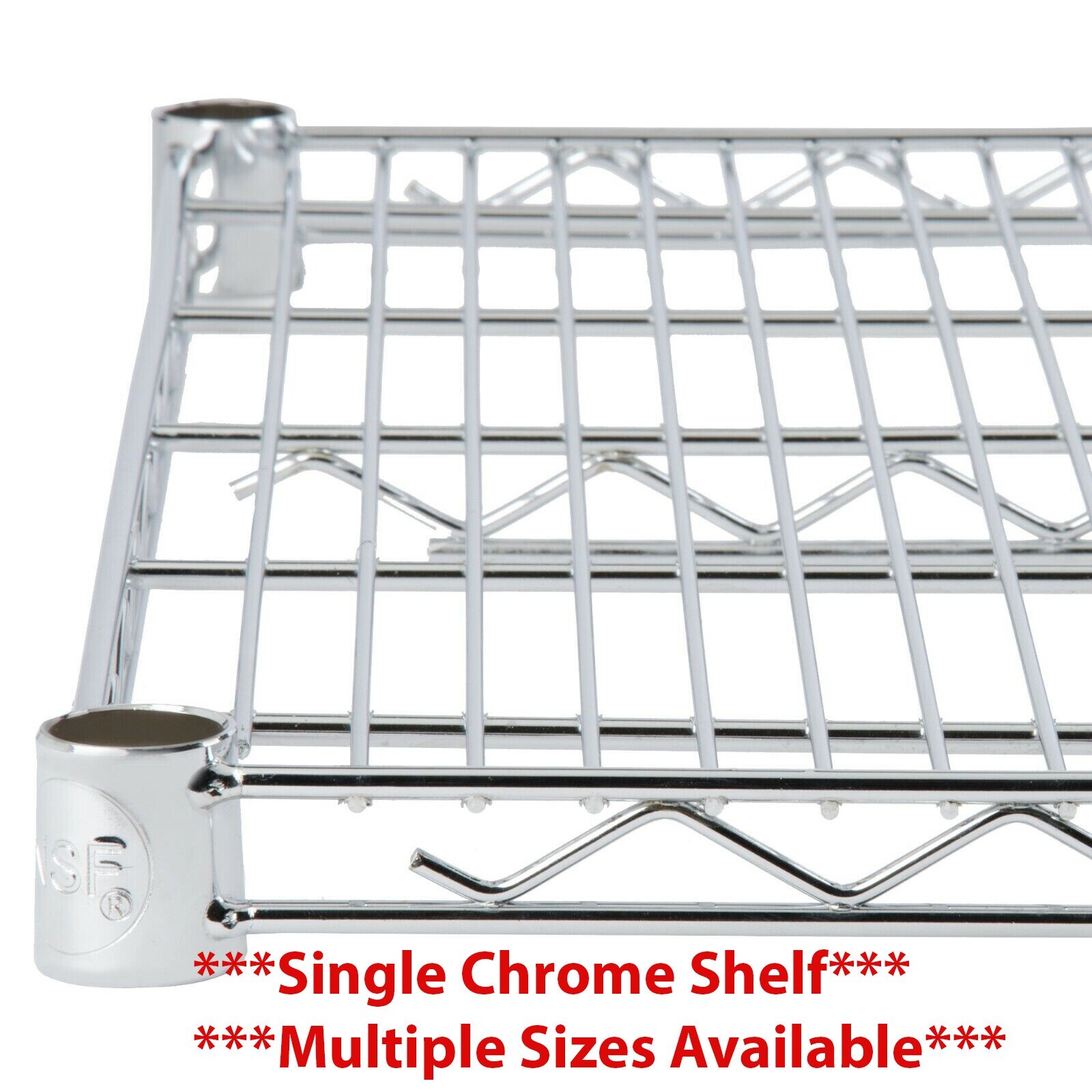 «ANY SIZE» SINGLE Chrome Wire Metal Shelf for Shelving Unit Rack Vented New
