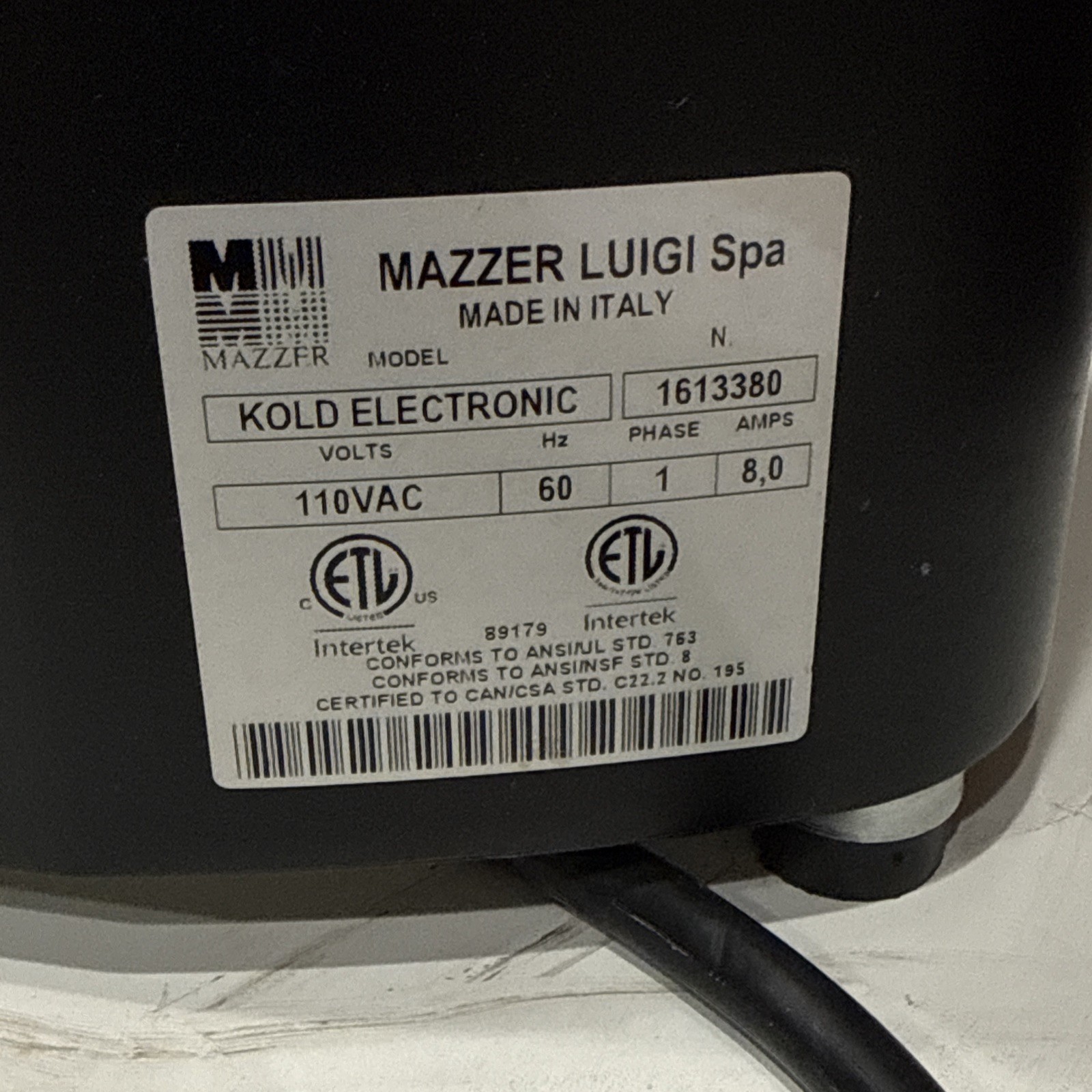 Mazzer KOLD Espresso Coffee Grinder With Conical Burrs