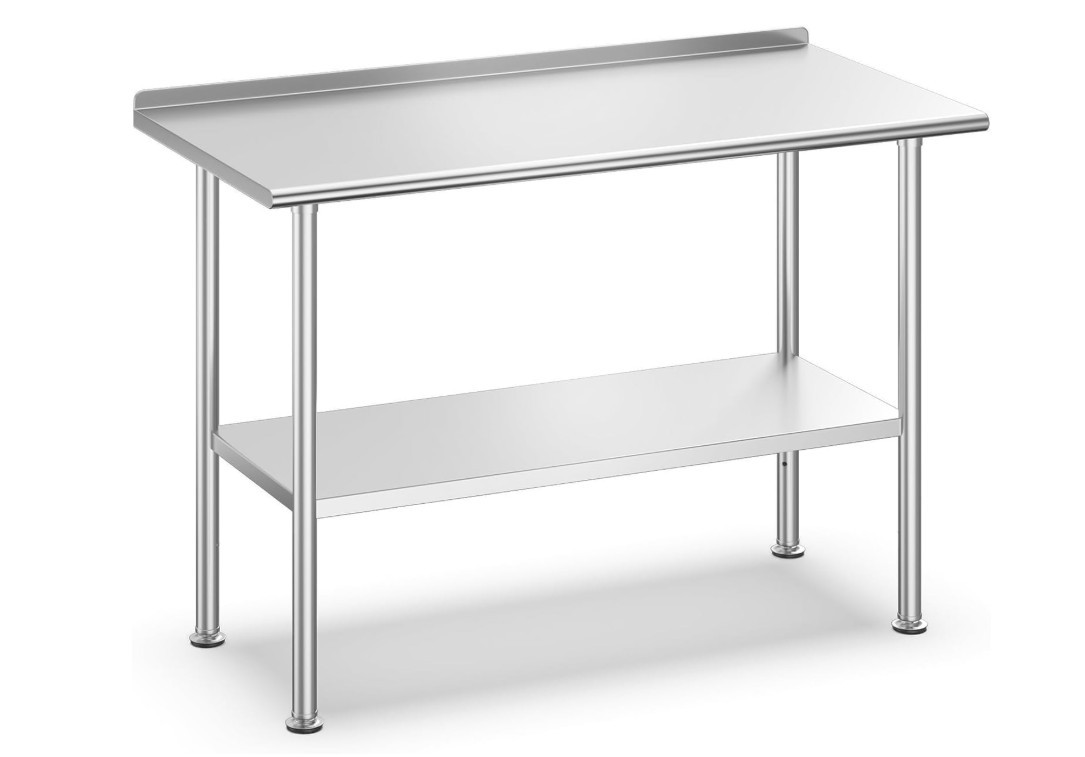 Stainless Steel 48»/60″ NSF Kitchen Restaurant Work Prep Table with Backsplash
