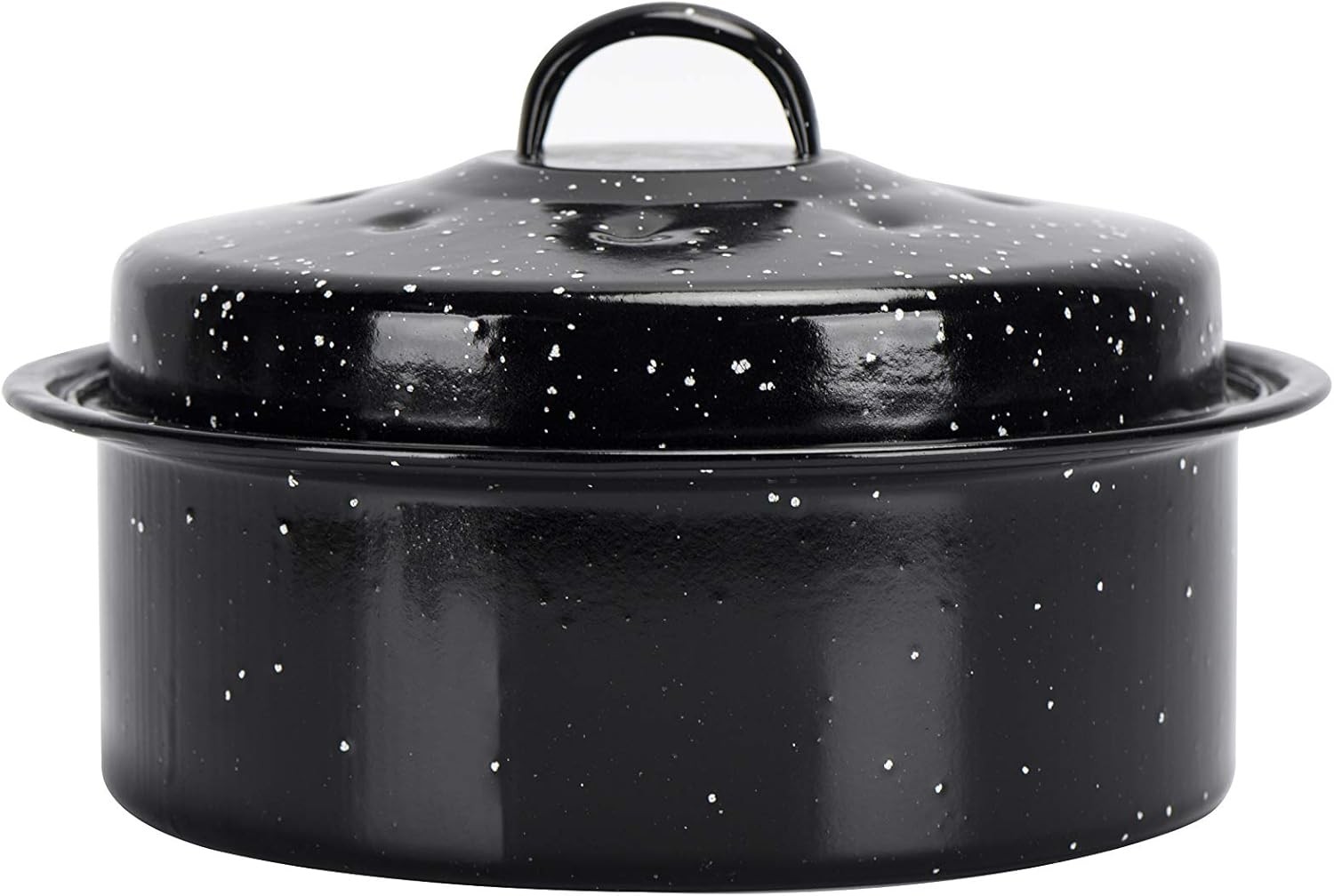 3-QT Black Covered Round Roaster Pan