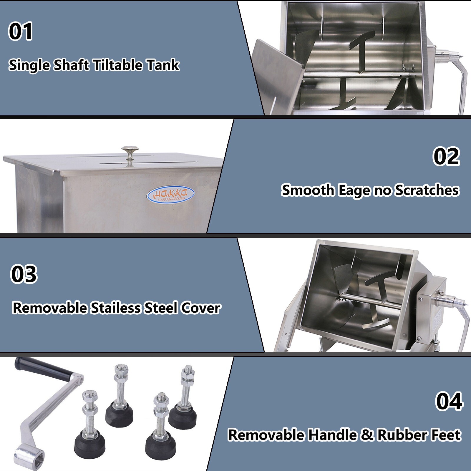 Clivia Electric Tilt Tank Meat Mixer 30L 60lbs Meat Sausage Mixing Machine