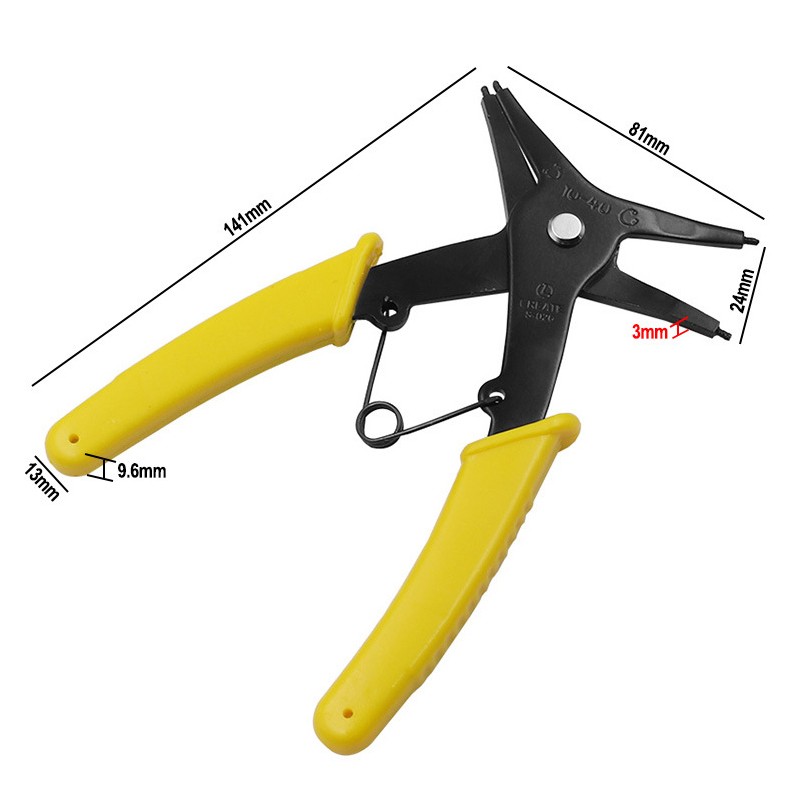 Multifunction 2-in-1 DIY Snap Spring Ring Circlip Removal Install Plier Tool A3