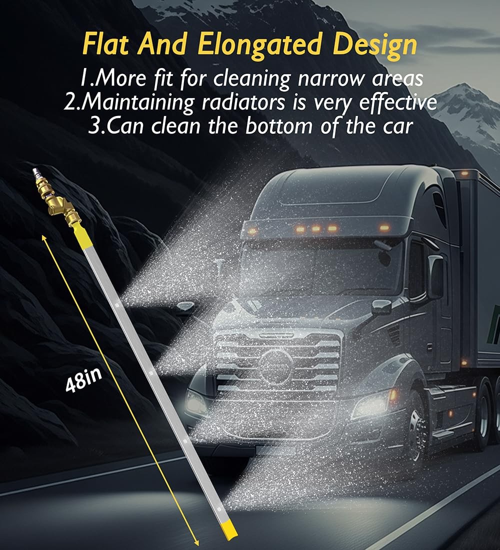 LFMUFNO 120cm Radiator Cleaning Wand 4500PSI Pressure Washer Car Radiator Flush