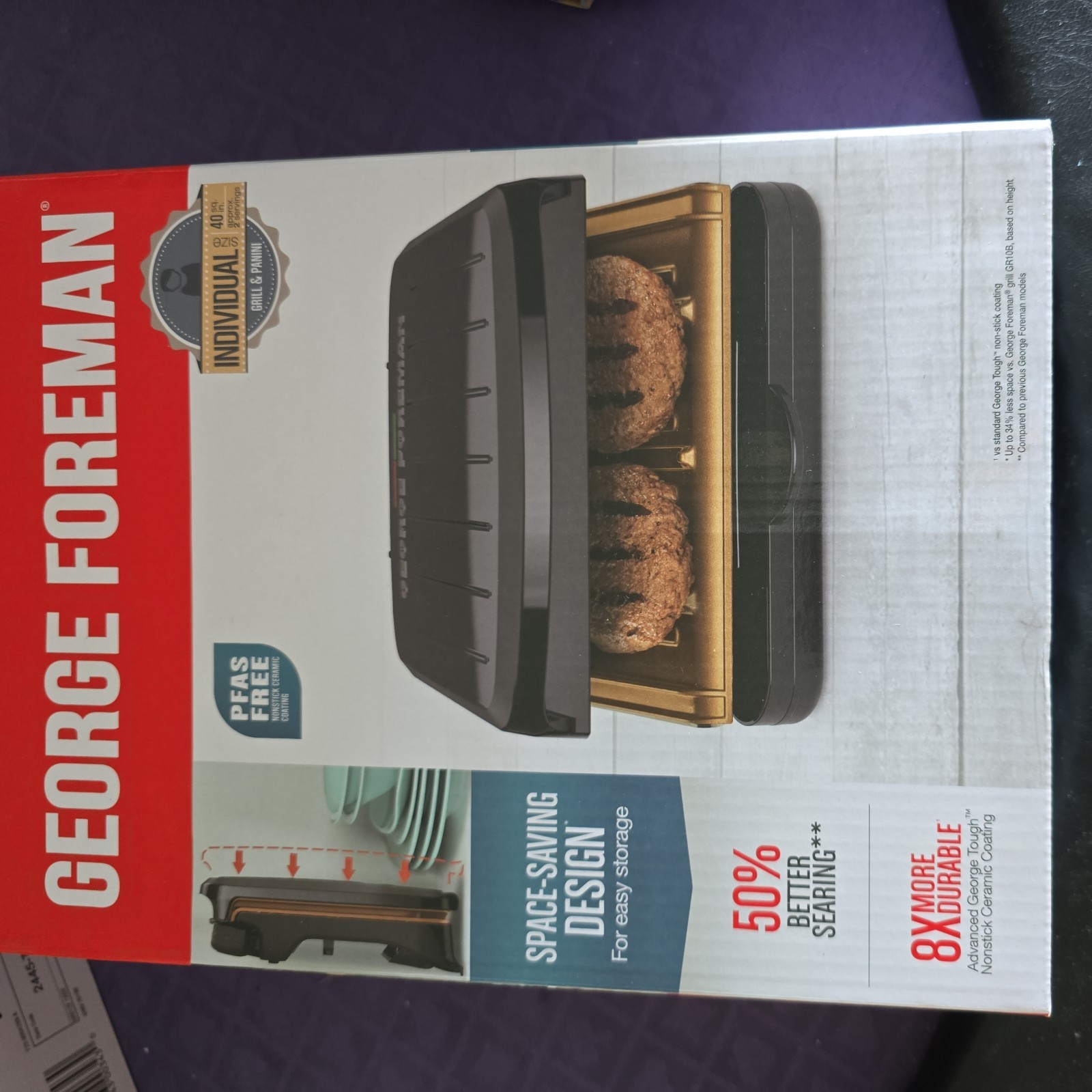 2 Serving Contact Grill, Tough & Easy to Clean Plastic housing and Non-Stick