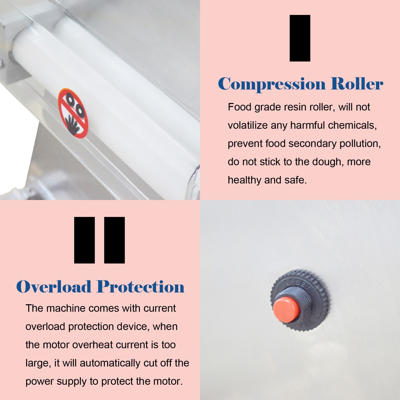 Automatic Pizza Dough Rolling Press Machine 370W Stainless Steel 110V