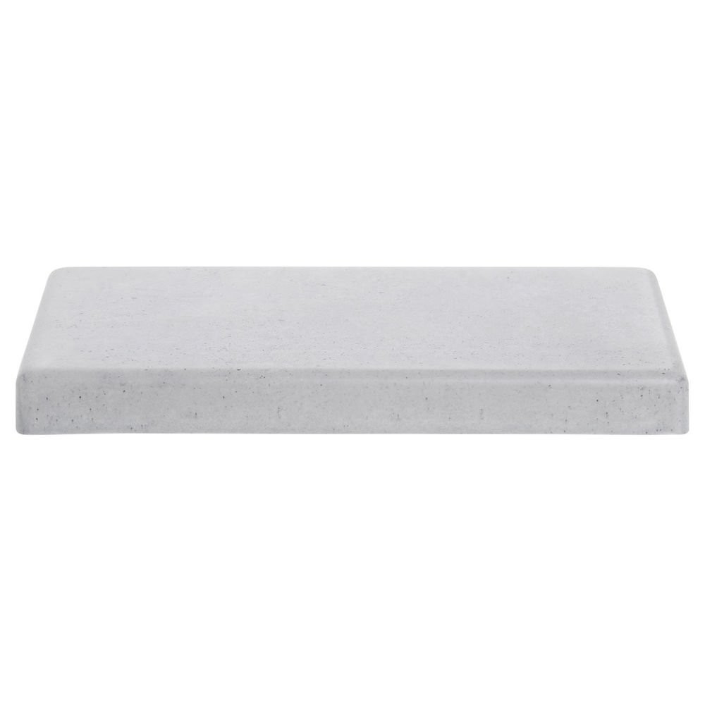 HUBERT Display Riser Rectangular Concrete Look Grey – 10″ L x 6″ W x 1″ H
