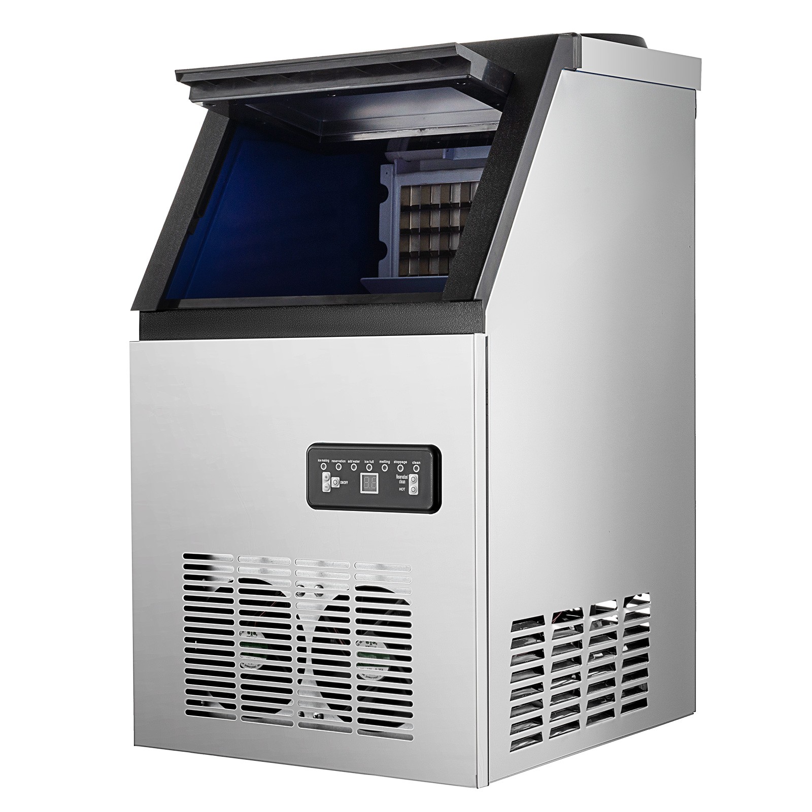 110lbs Built-in Commercial Ice Maker Stainless Steel Bar Restaurant Ice Machine