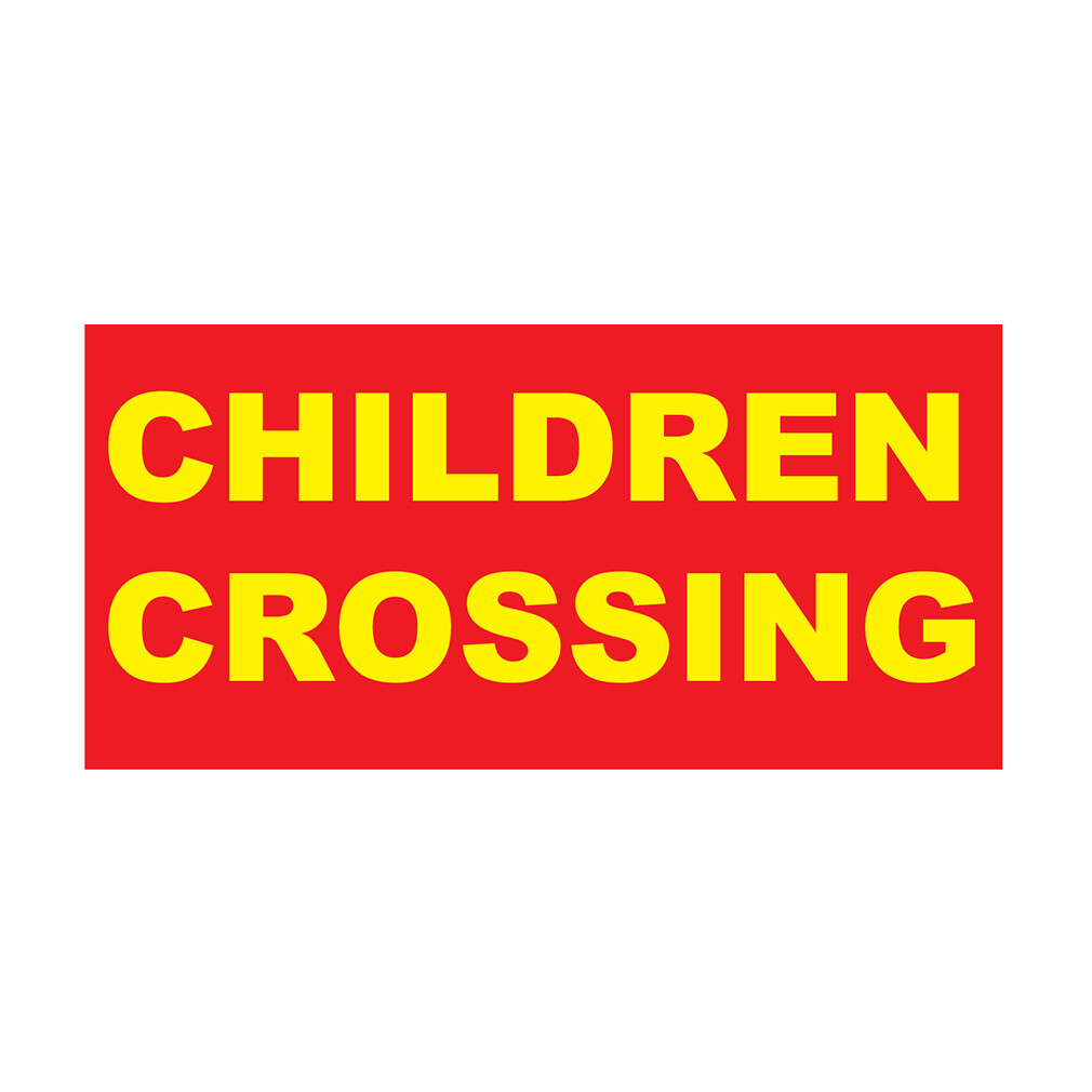 Food Truck Decals Children Crossing Restaurant & Food Concession Sign Brown