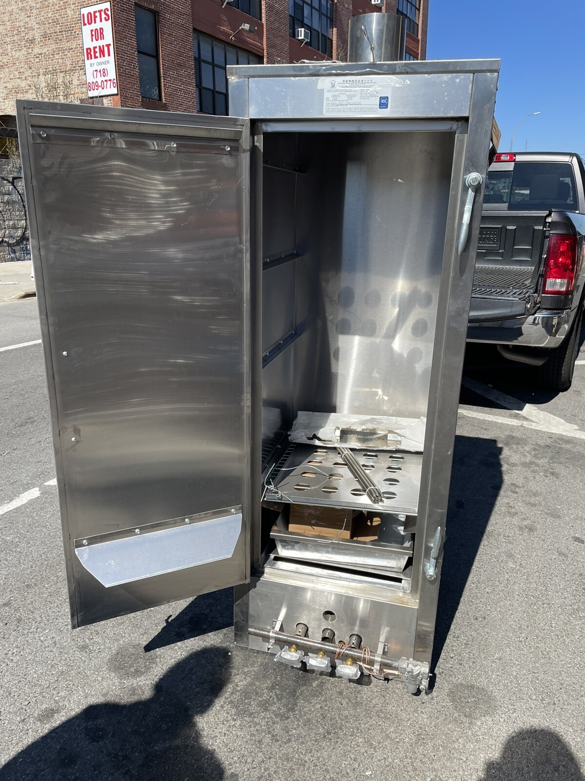 Chinese Smoker 24″ x 24″ Gas Oven All Stainless Steel Interior – 3 Burners – NSF