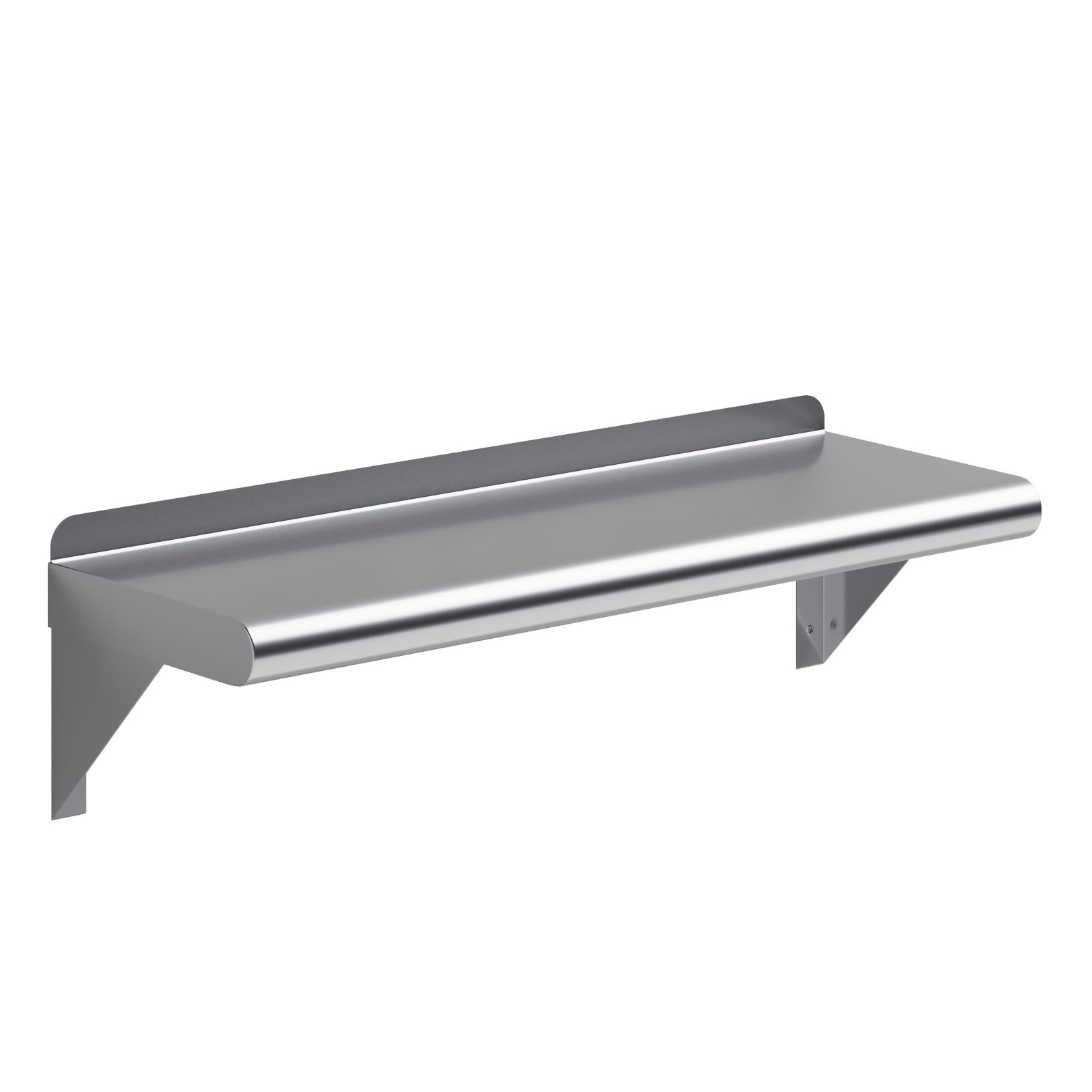 8″ x 24″ Metal Shelf | NSF Stainless Steel Wall Mount Floating Shelving ()