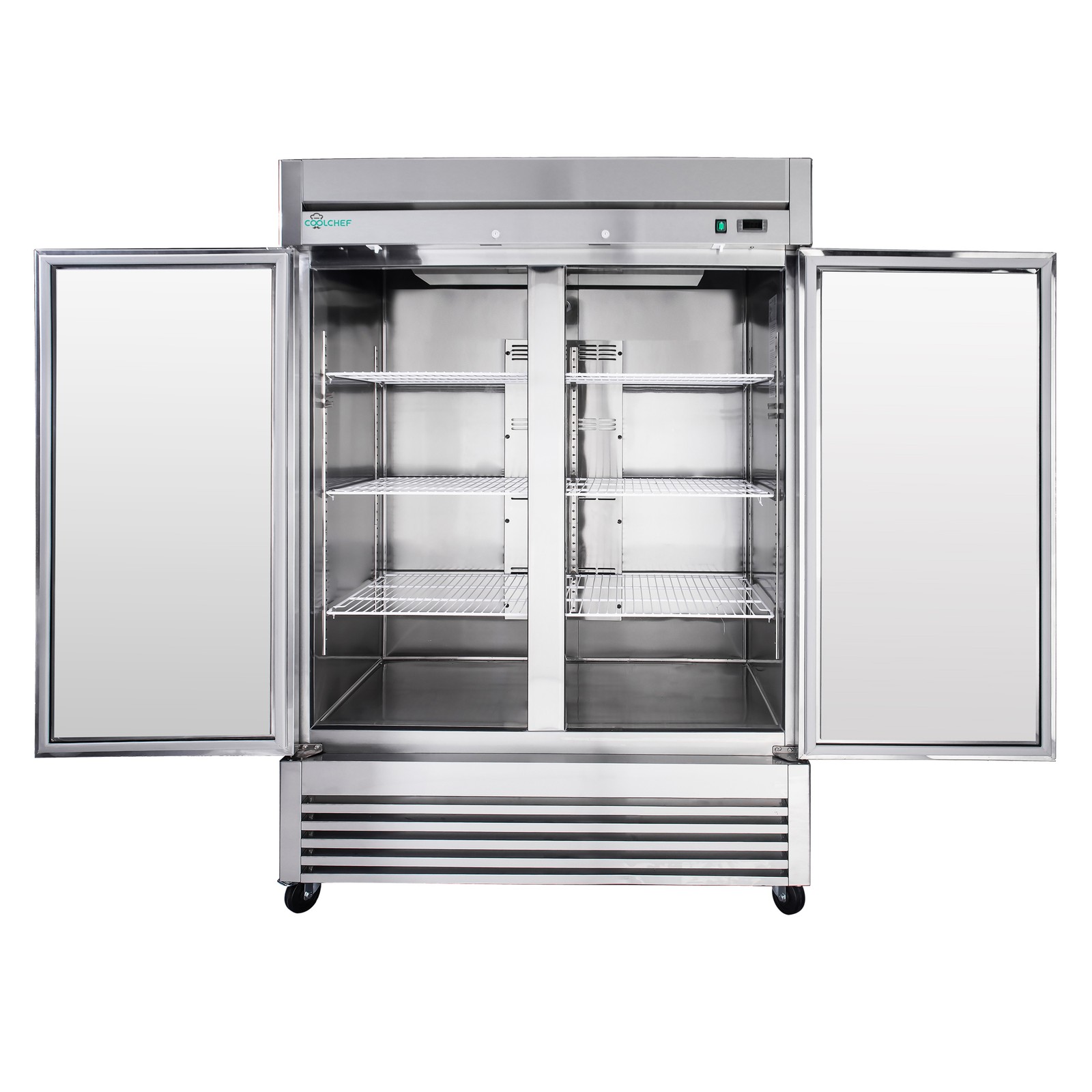 Commercial 54» Reach-In Refrigerator Stainless Steel Solid 2 Doors 49 Cu.ft.