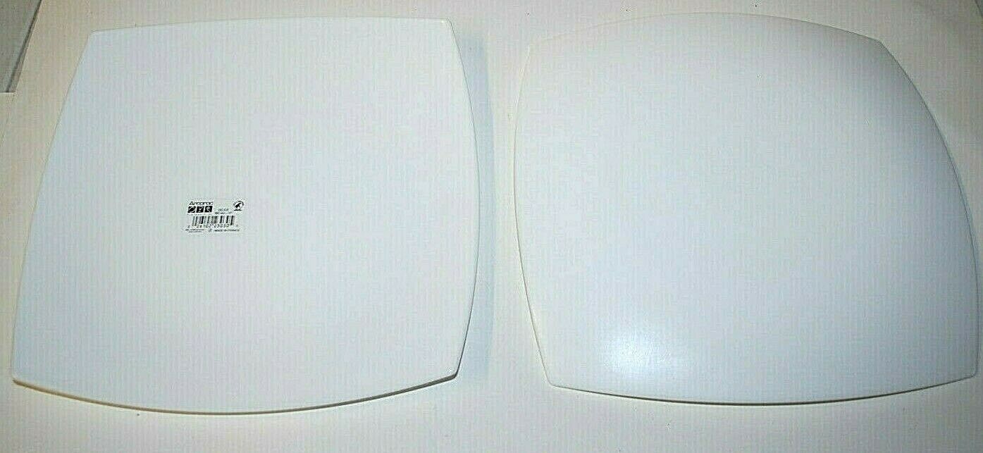 Arcoroc Square White 10 1/2″ Dinner Plates C9872 Opal Delice 6 Total C1073