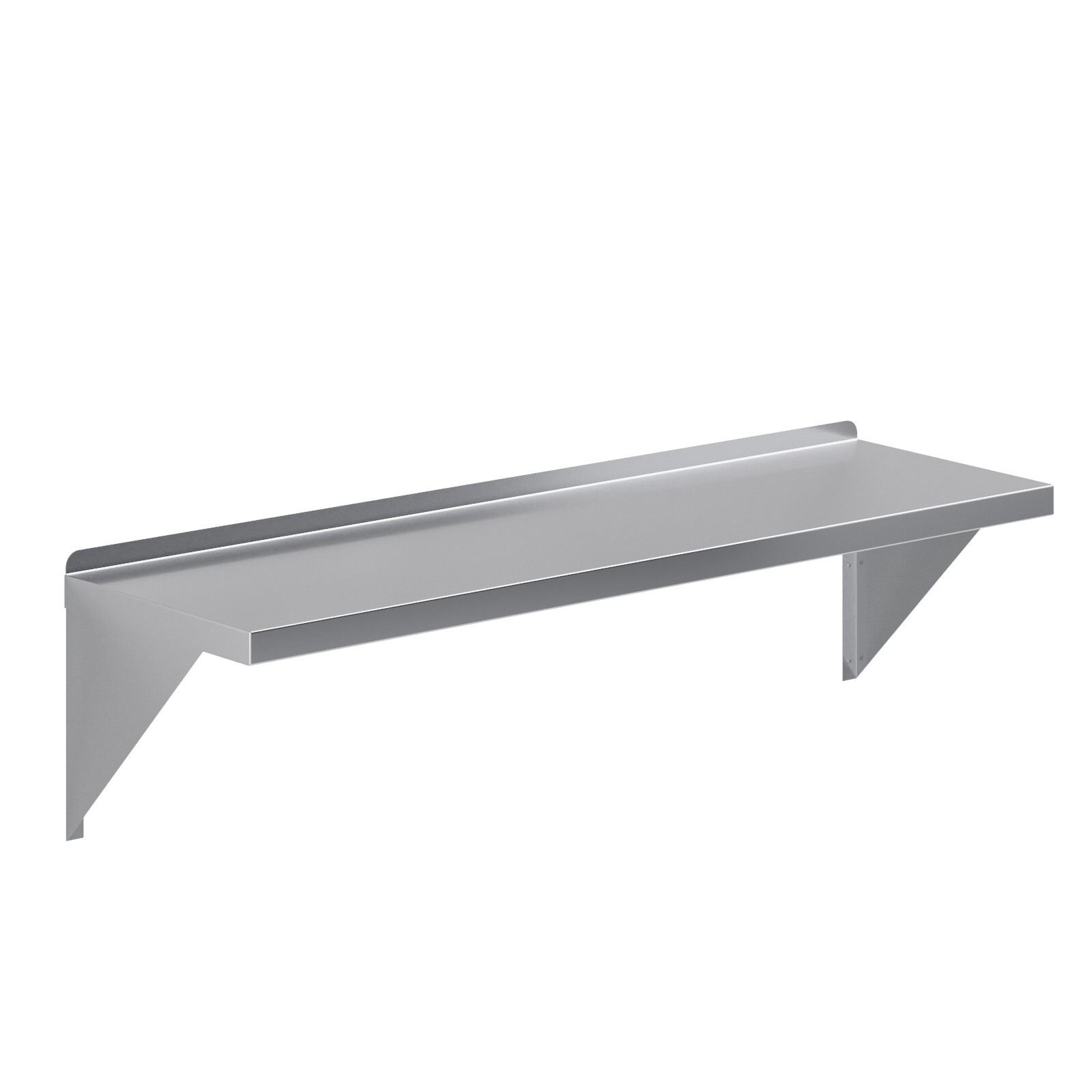 14 in. x 48 in. Stainless Steel Wall Shelf With Squared Edge