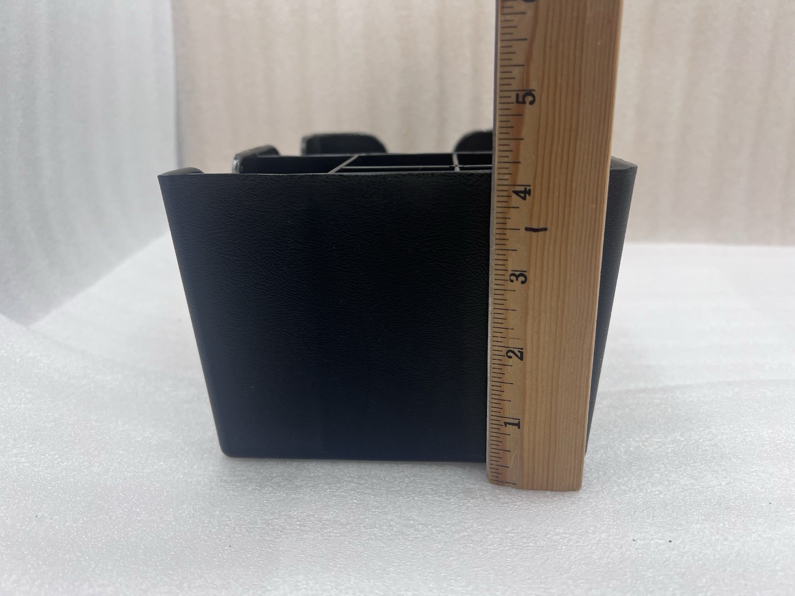 Choice 6-Compartment Bar Caddy Black Plastic Countertop Organizer Napkins Straws