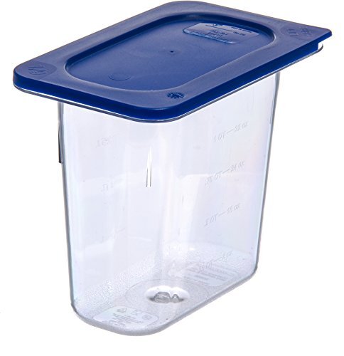 Plastic Food Pan 1/9 Size 6 Inches Deep Clear for Kitchen and Restaurant Use