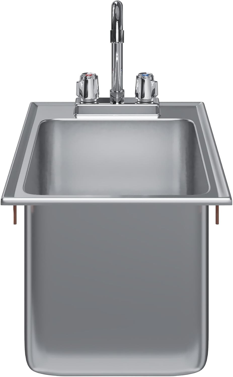 Stainless Steel 1 Compartment Drop in Sink 18.5″x13x10″ – Bowl Size 10″x14″x10″