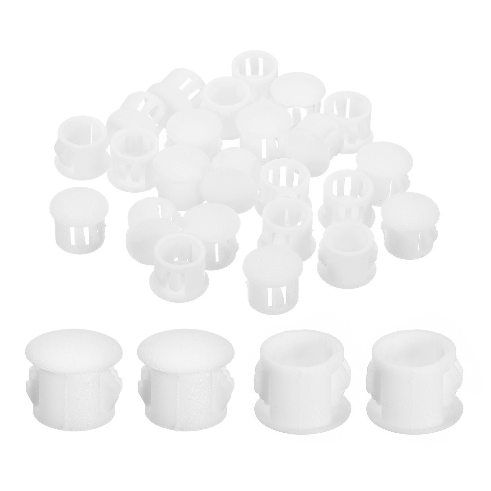 38Pcs 11mm(7/16″) Flush Type Panel Round Snap in Fastener, White
