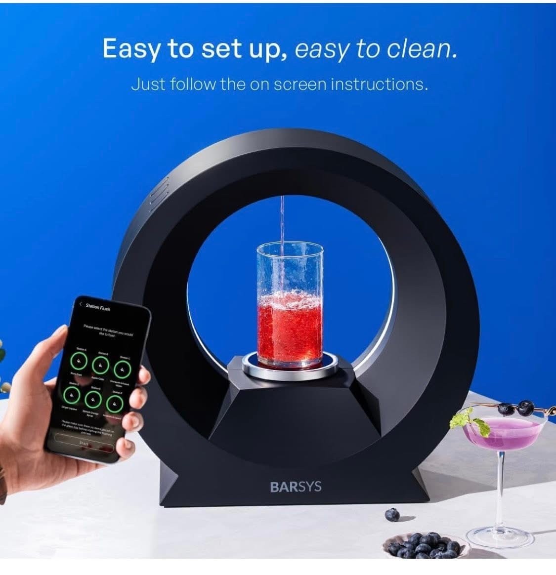 Barsys 360 Cocktail Maker Machine Black Smart Home Bartender Black