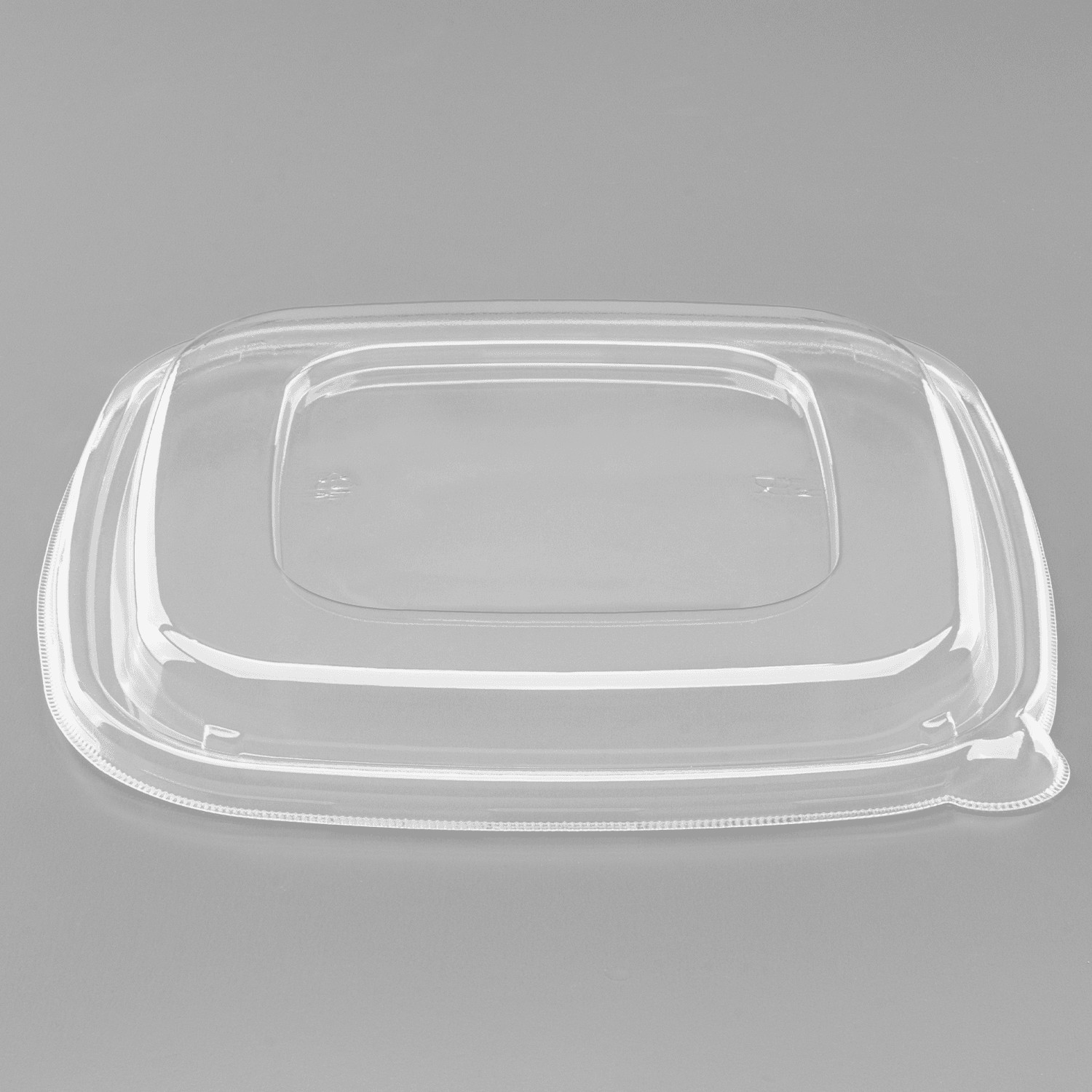 Karat PET Dome Lid for 24, 32, 48 oz Bagasse Square Bowl – 300 pcs,FP-KDL221-PET