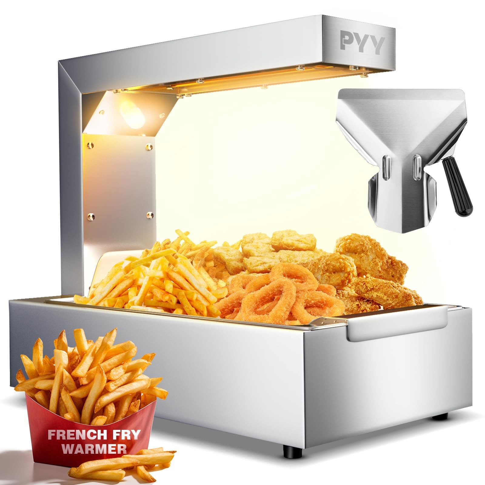 French Fry Warmer Commercial Heat Lamp/Food Warmer Fries,Free-Standing Warming D