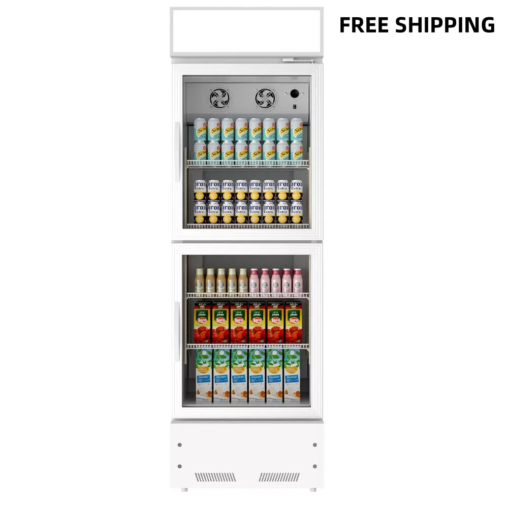 10.9 CU.FT. Commercial Beverage Display Refrigerator Cooler for Office Bar Gym