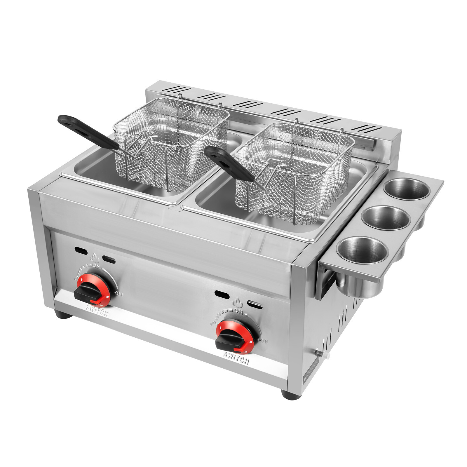 12L Commercial Countertop Gas Fryer Liquefied Petroleum Gas Fryer Cooker