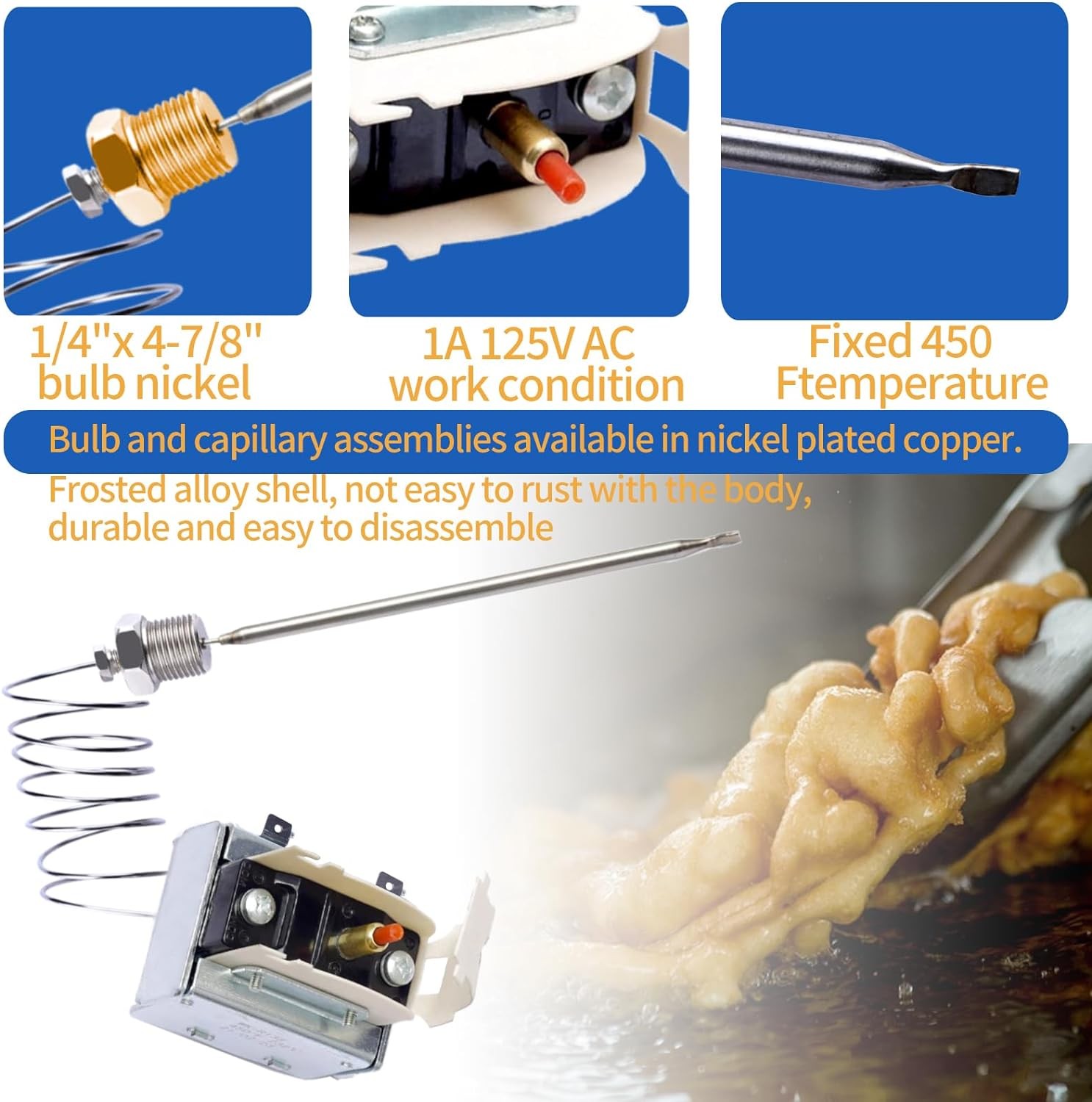 PP10084 High Limit Thermostat Fryer Switch for Pitco for Gas Fryers 35C+ 45C+