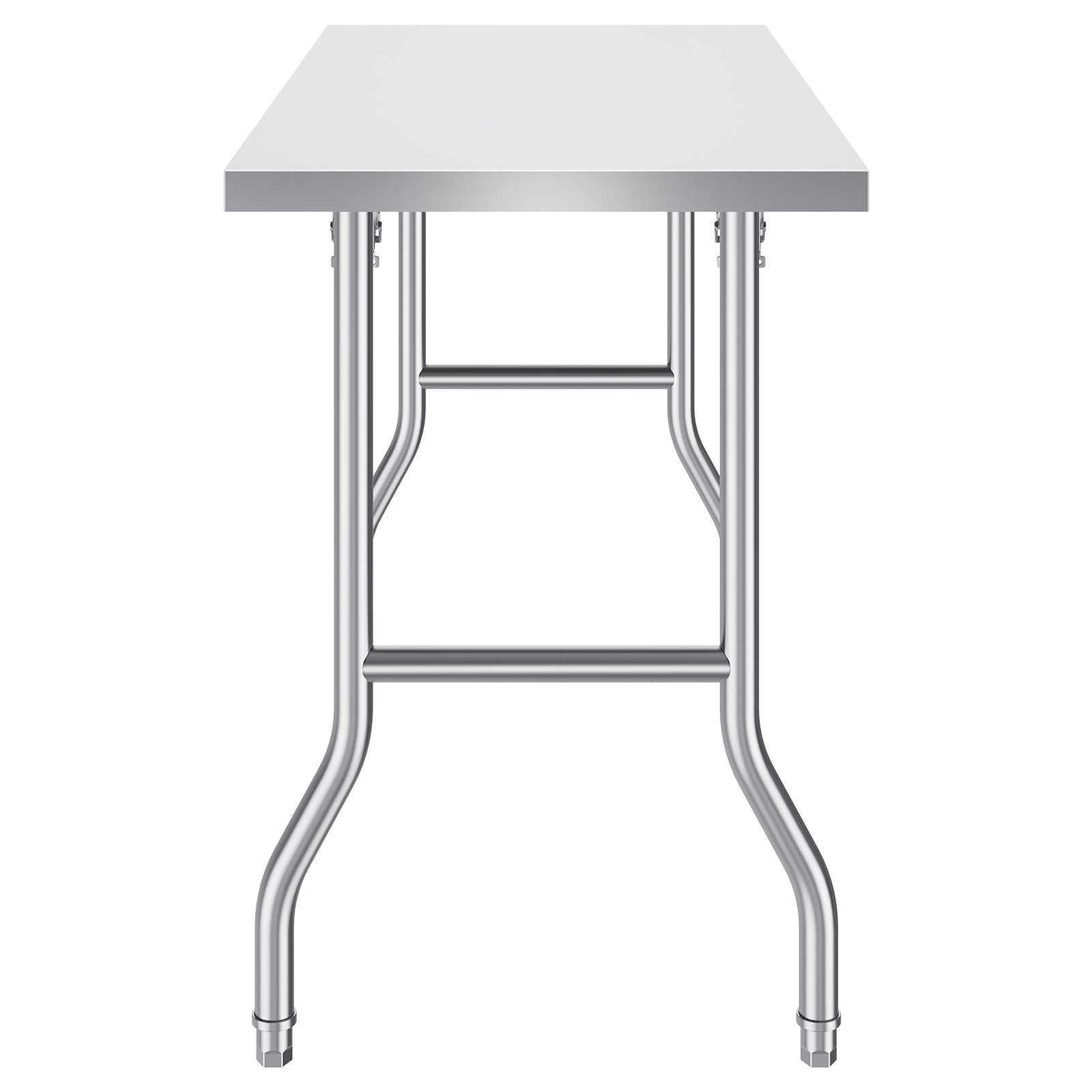 VEVOR Folding Commercial Prep Table Commercial Worktable Workstation 48 x 24 In