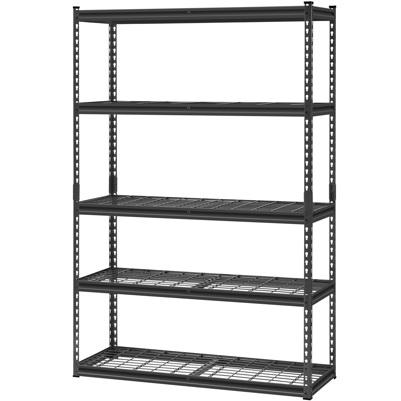 5-Tier Garage Shelving Unit Heavy Duty 2500lb Adjustable Steel Black
