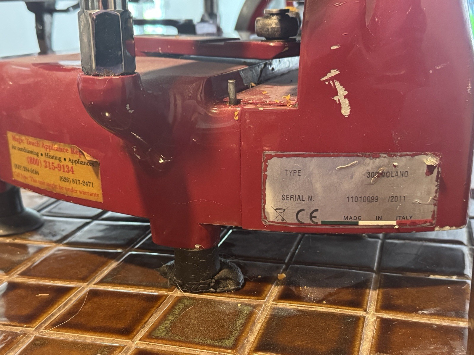 Italian Volano 300 Flywheel Meat Slicer Made in Italy Commercial Slicer