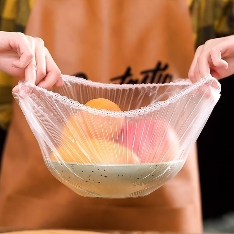 160 pcs Disposable Bowl Covers – Food Cover Stretch Edging, Large, White