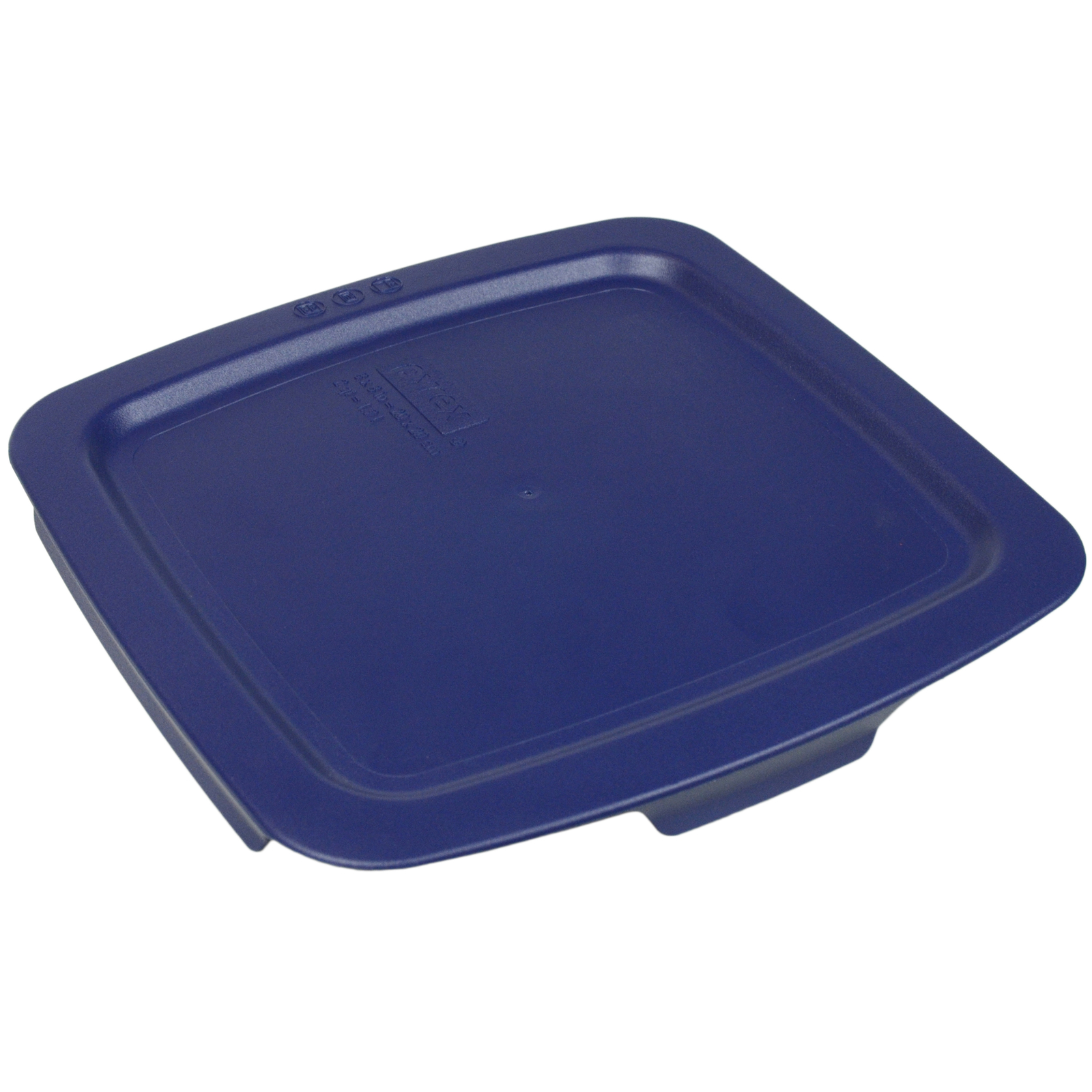 Pyrex C-222-PC Square Easy Grab Blue Plastic Storage Replacement Lid (2-Pack)