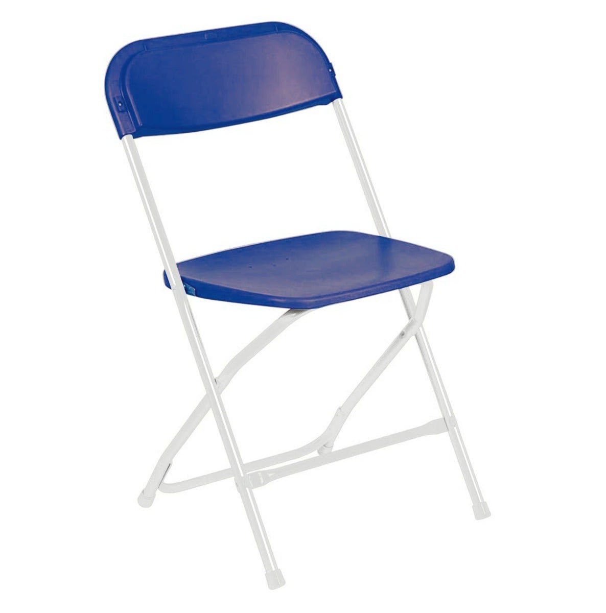 Plastic Folding Chairs Blue 4 Pack Indoor Outdoor Event Party 700 lb Capacity