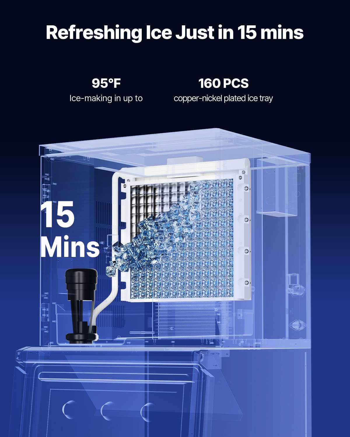 VEVOR Commercial Ice Maker Machine – Head 360 lbs/Day Self-Cleaning Ice Machine