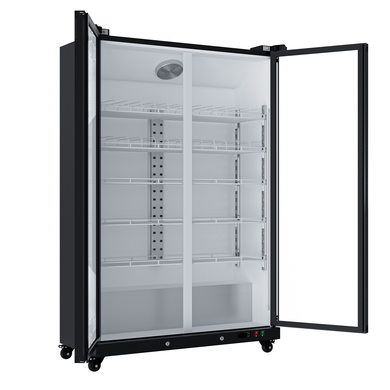 45″Commercial 2 Glass Door Merchandiser Refrigerator Cooler Fridge Merchandiser