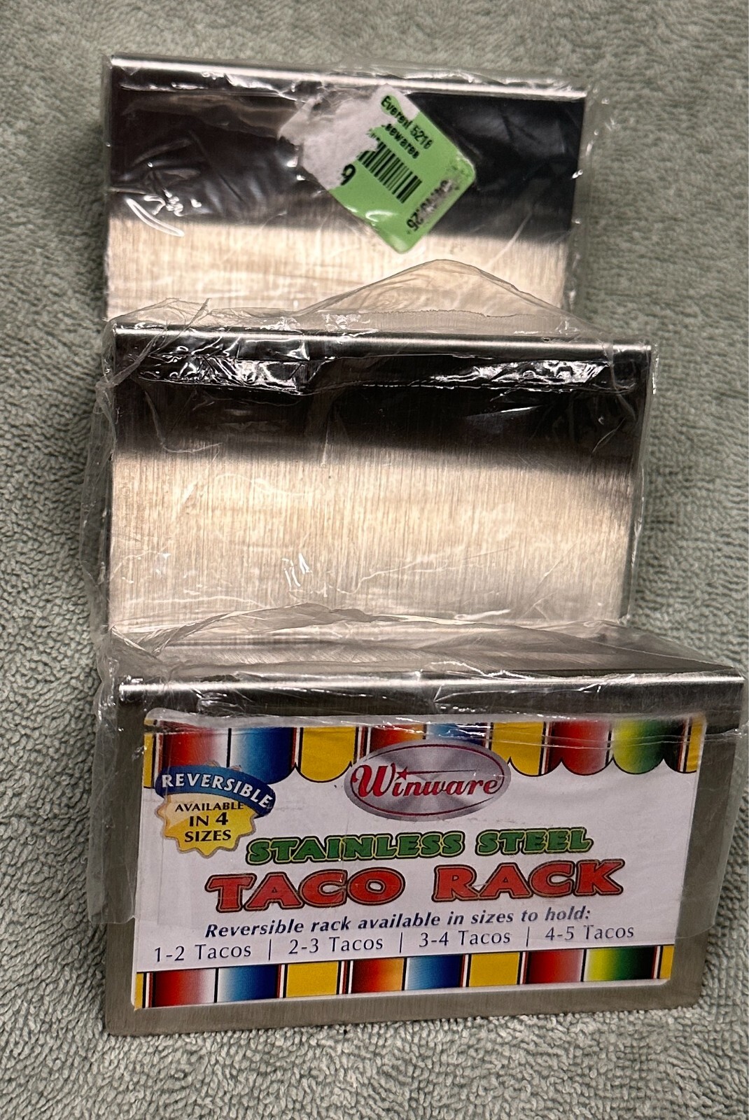 Winco 2-3 Compartments Taco Holder Stainless Steel TCHS-23. new See desc…