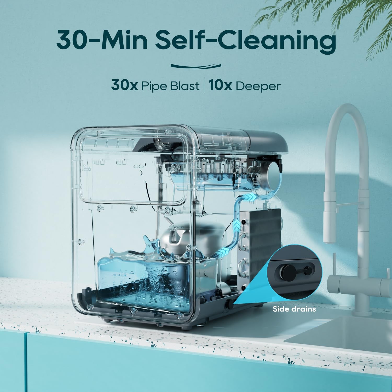 Ice Maker Countertop, 9 Cubes in 6 mins, Self-Cleaning Portable…