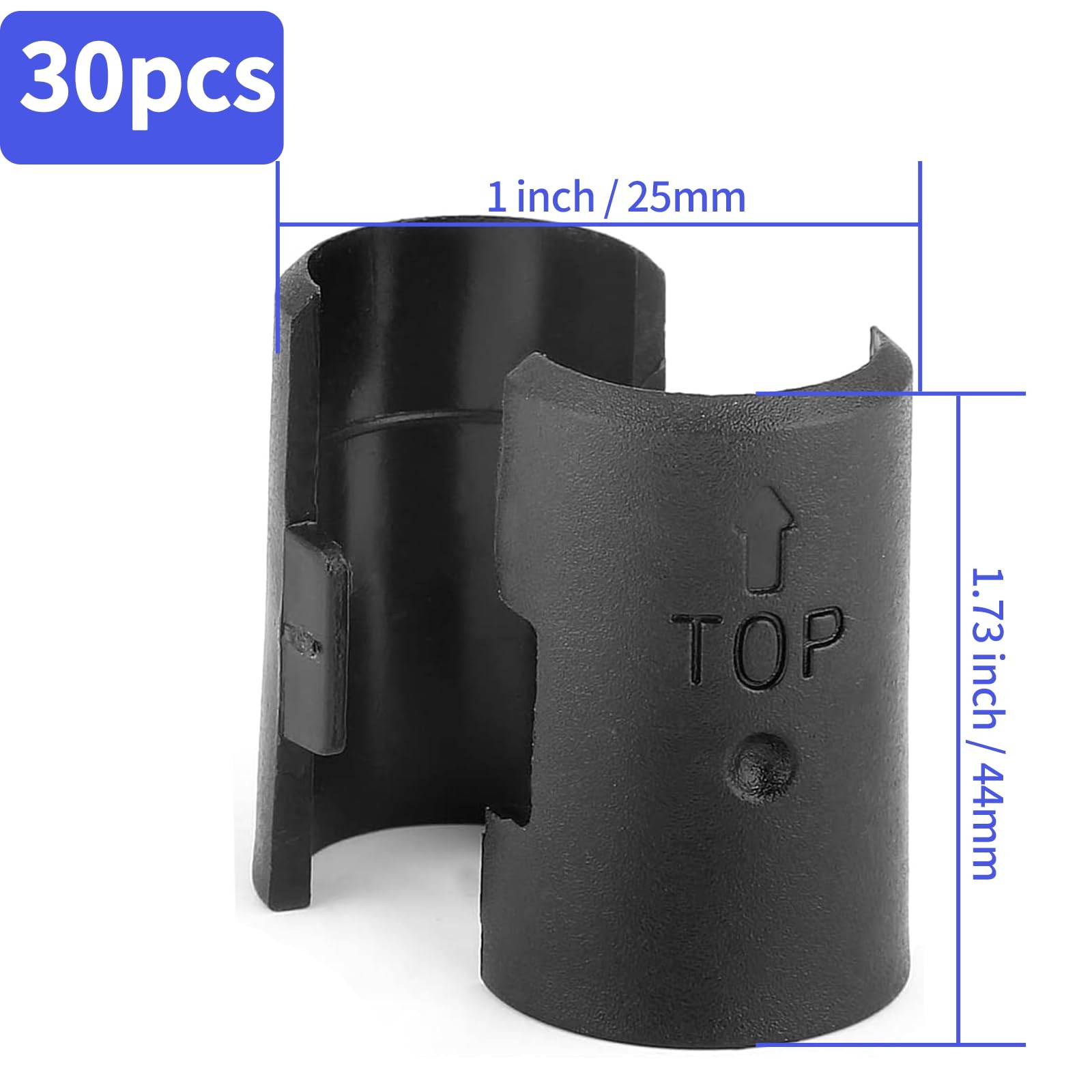 30 Pack Black Wire Shelf Clips 1 inch Wire Shelf Clips, Plastic Shelving Clip…