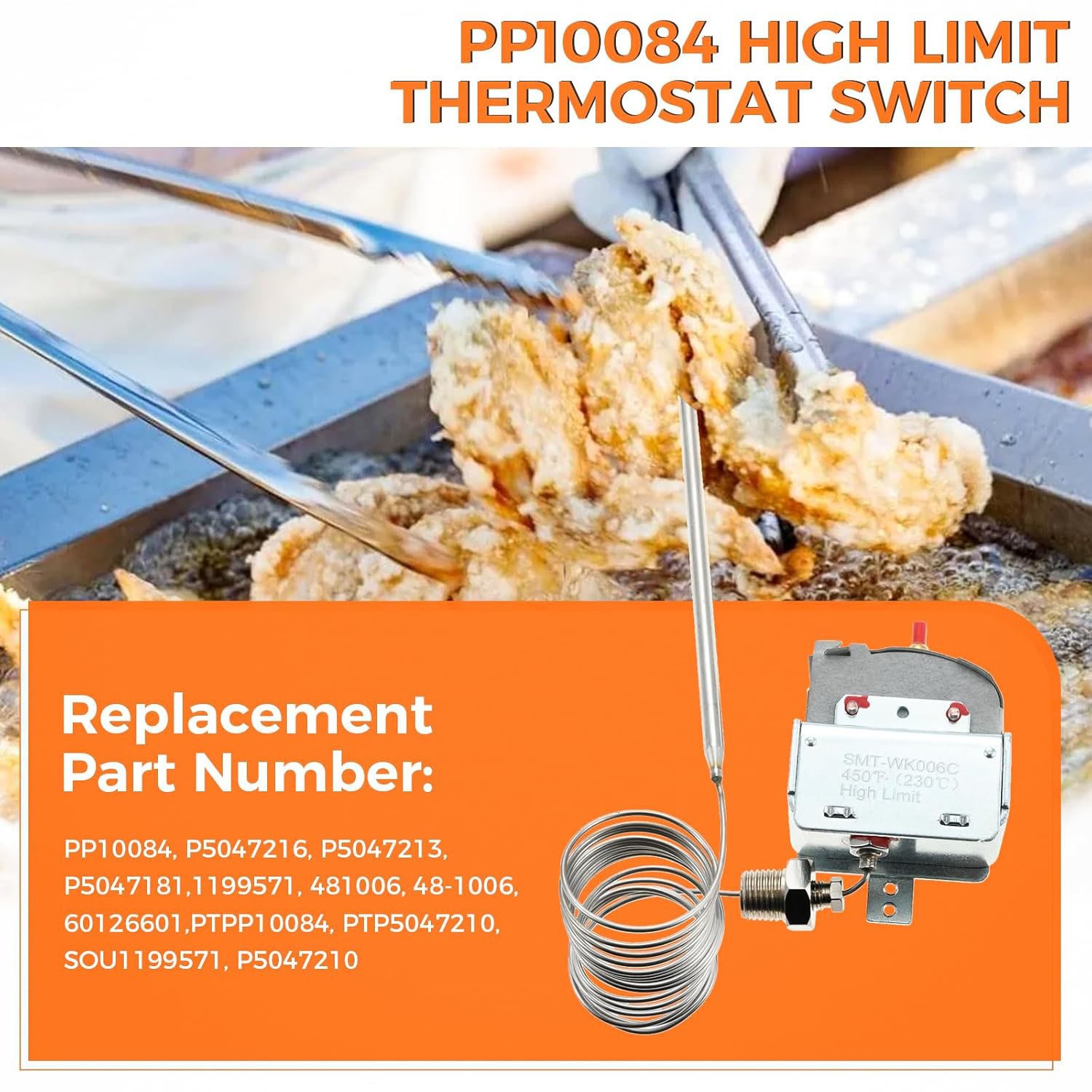 PP10084 High Limit Thermostat Switch Compatible with Pitco Fryer for VF35 SG14