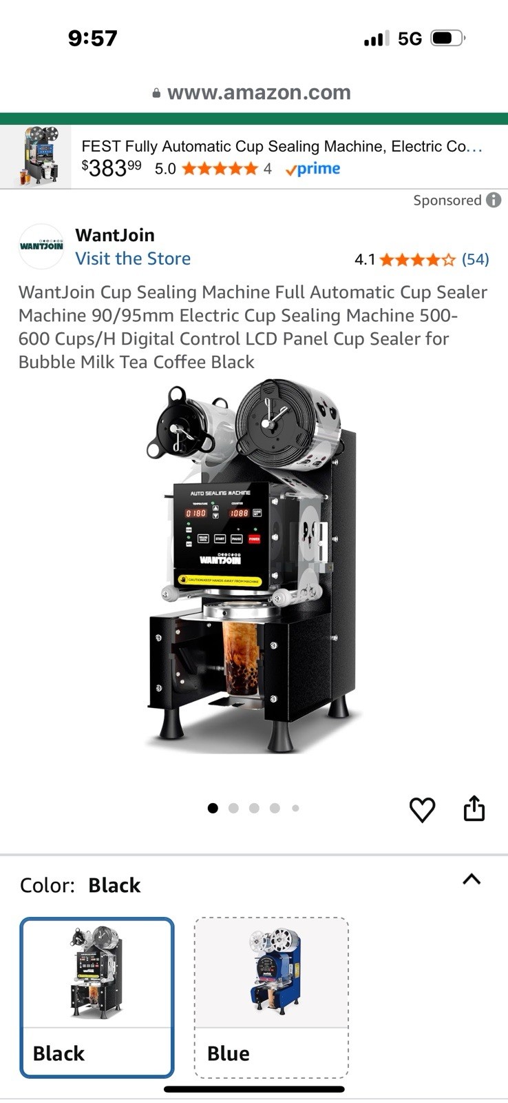 WantJoin Cup Sealing Machine Full Automatic Cup Sealer Machine WZ-95B