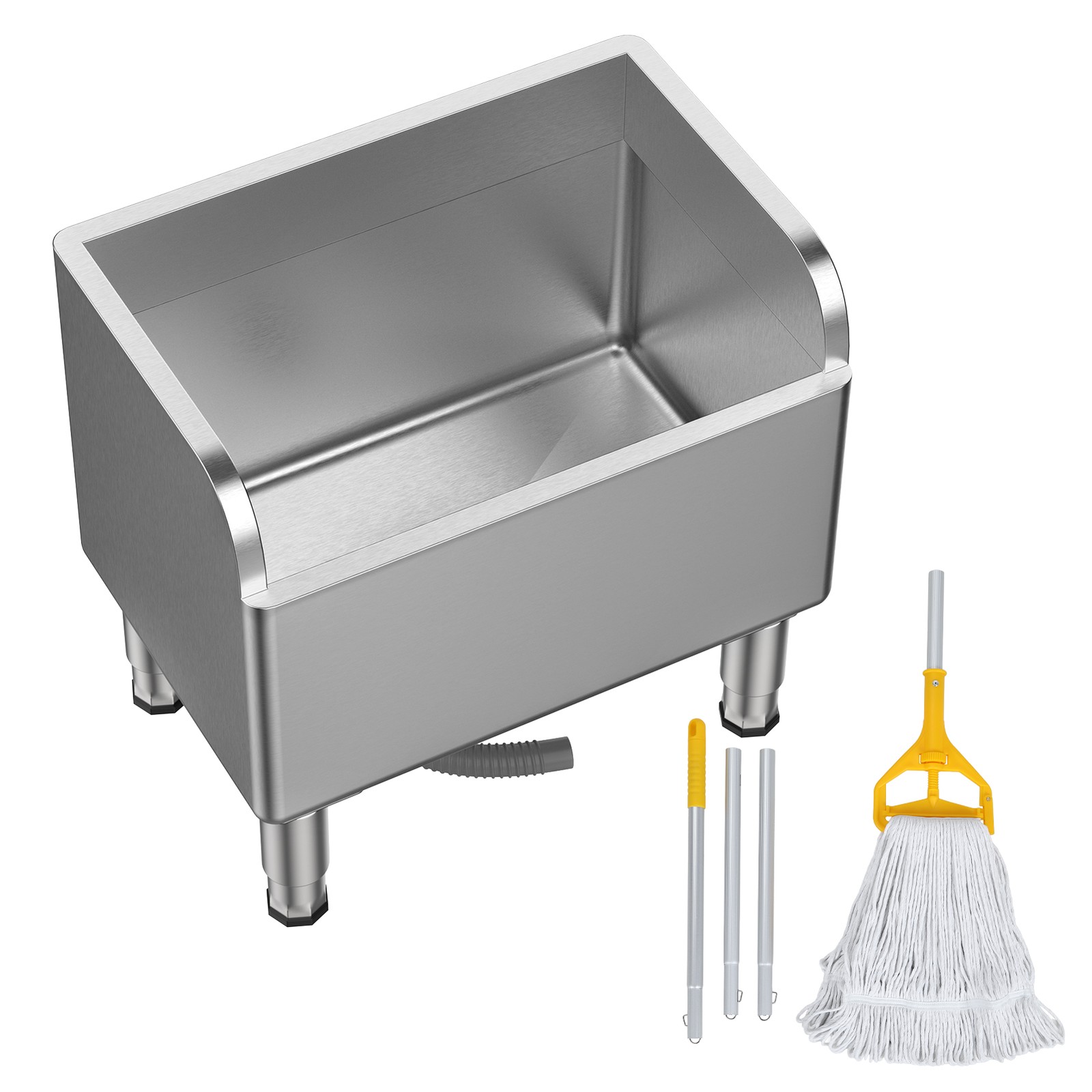 Commercial Floor Mop Sink Stainless Steel Room Service Basin with Assemble Mop