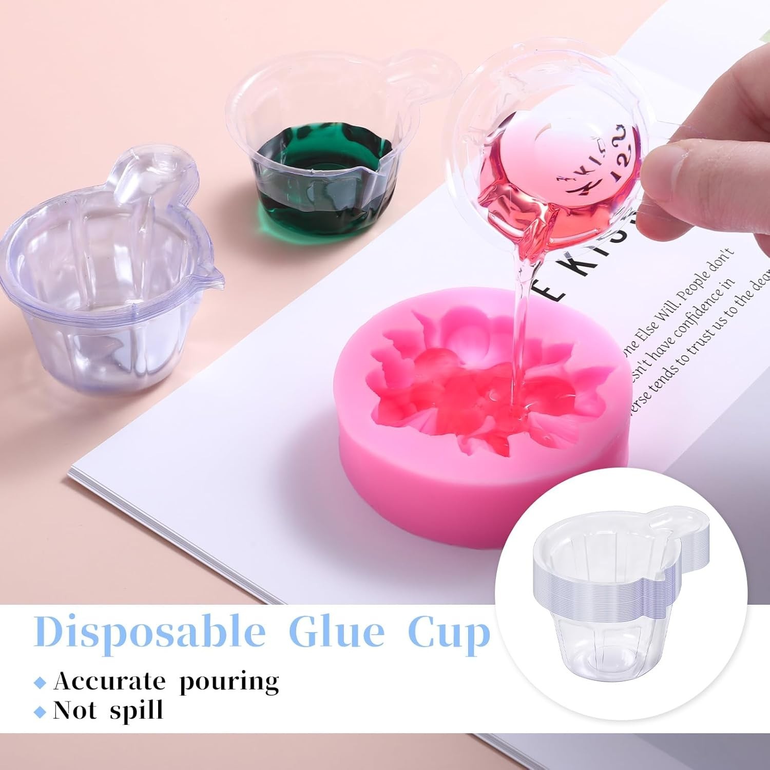 Precision 40ml Disposable Mixing Cups – 150pcs for Mixing Resin & Paint
