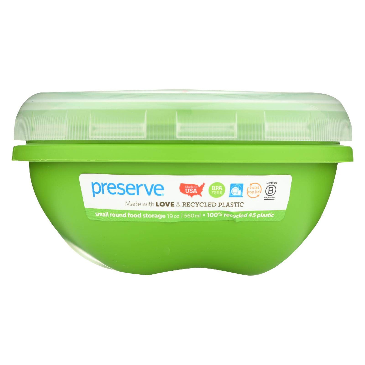 Preserve Round Food Storage Small Apple Green 19 Ounces Bpa Recycled 1 Each