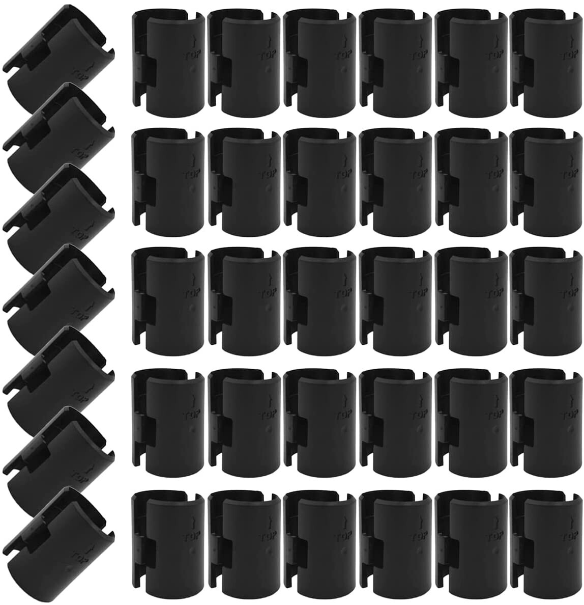 Wire Shelf Clips Shelving Split Sleeves Lock Metal Rack Fits 1″ Post 72 Pieces