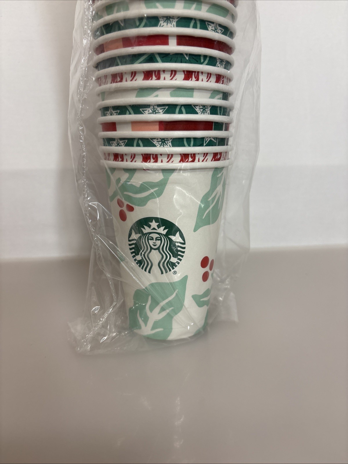 Starbucks Coffee Disposable Paper Cups Qty 50 12oz Holiday Cups (NO LIDS)
