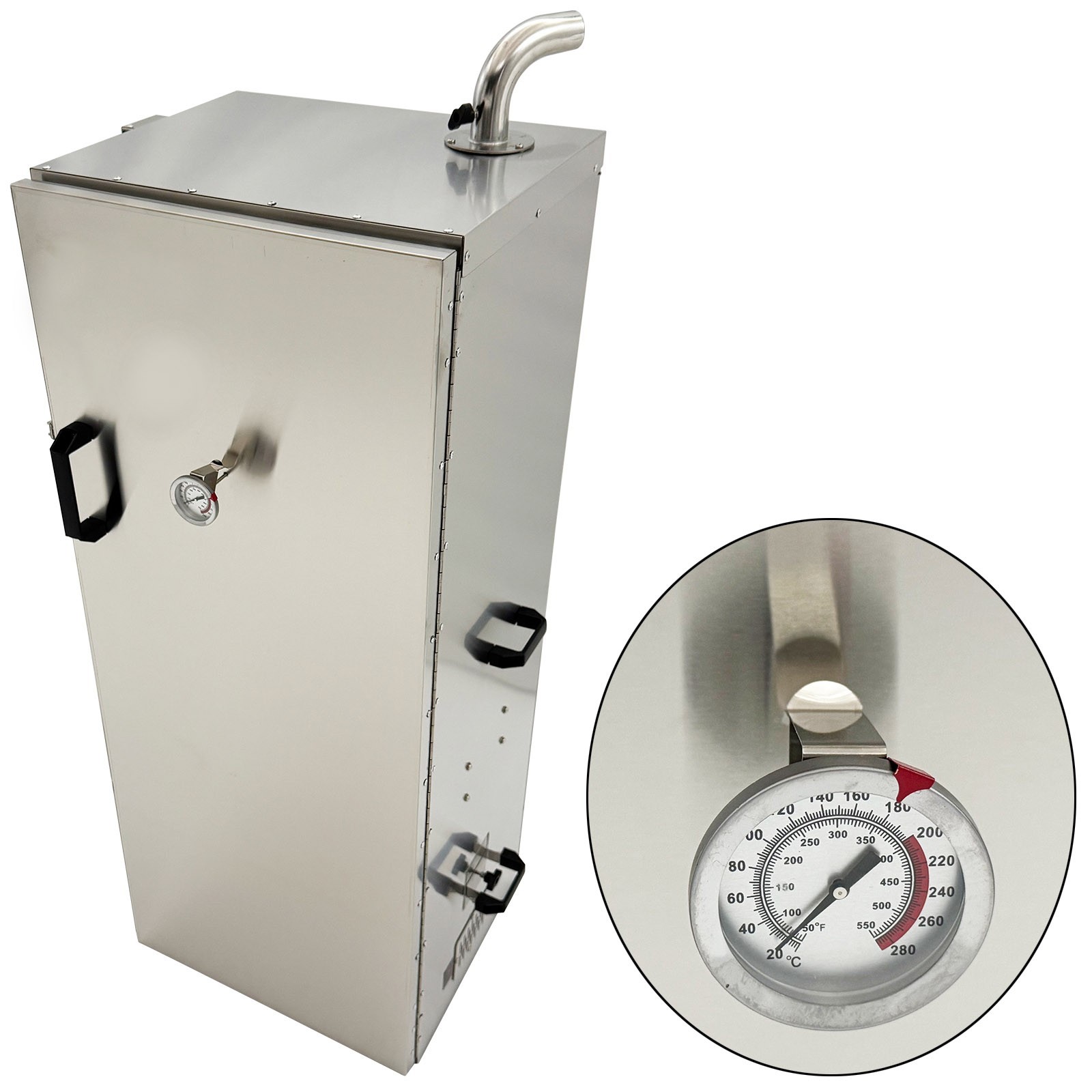 110V Electric Stainless Steel Smoke Oven 9 Detachable Racks 30-120℃ BBQ Meat