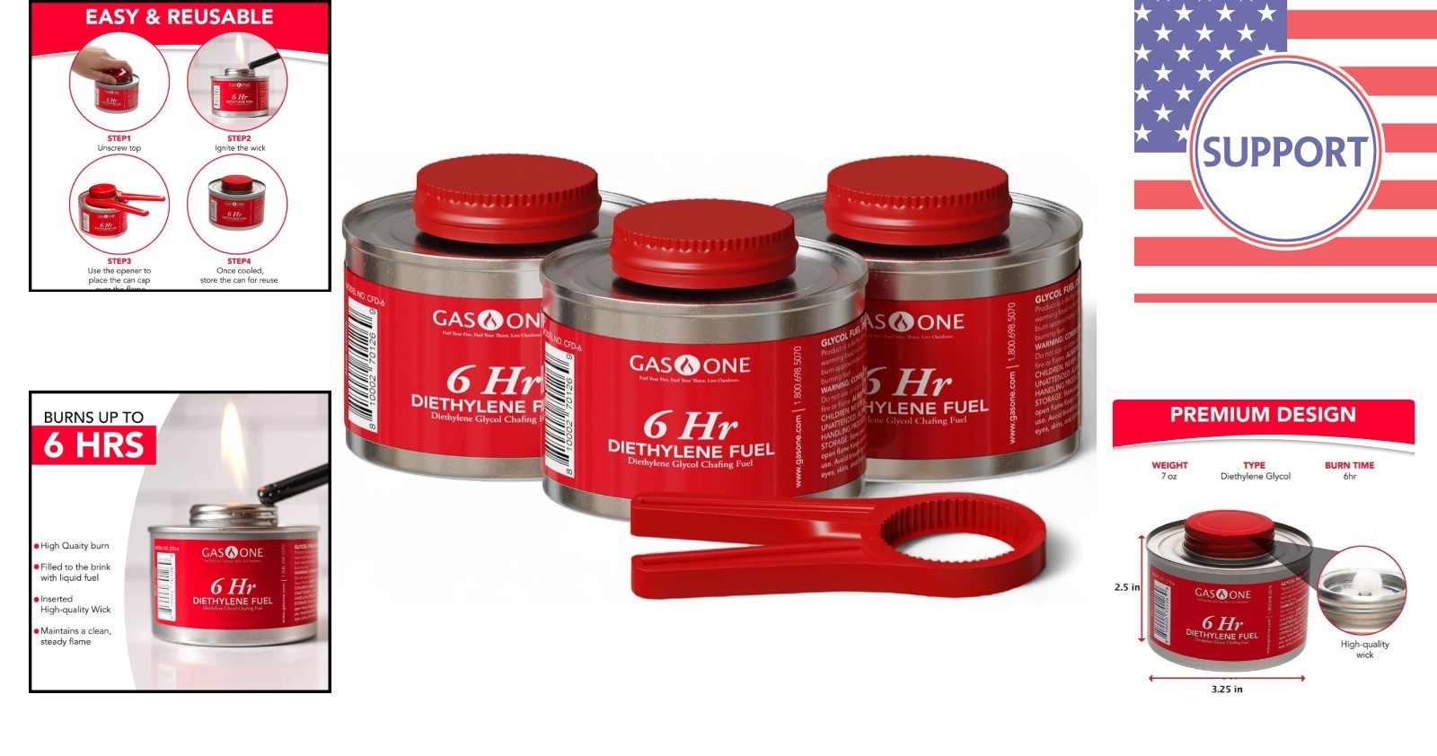 Versatile 3 Pack 6 Hour Chafing Fuel – Reliable Food Warmers with Wick Included