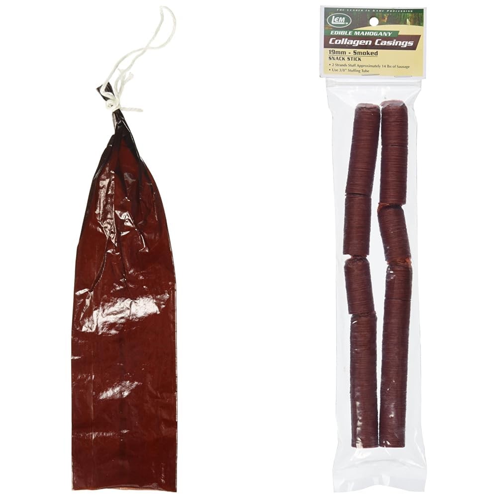 LEM Products Mahogany Fibrous Casings, 1 ½ Inches x 1 1/2 x 12 Inch,