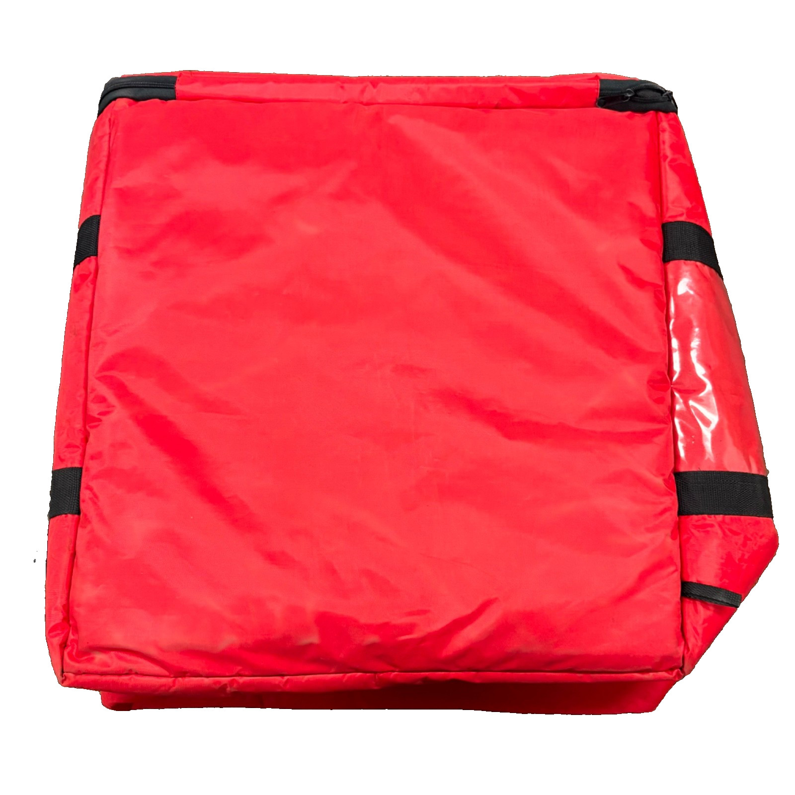 Pizza Box Delivery Bag, Insulated, Red Polyester – 18″ x 18″ x 12″