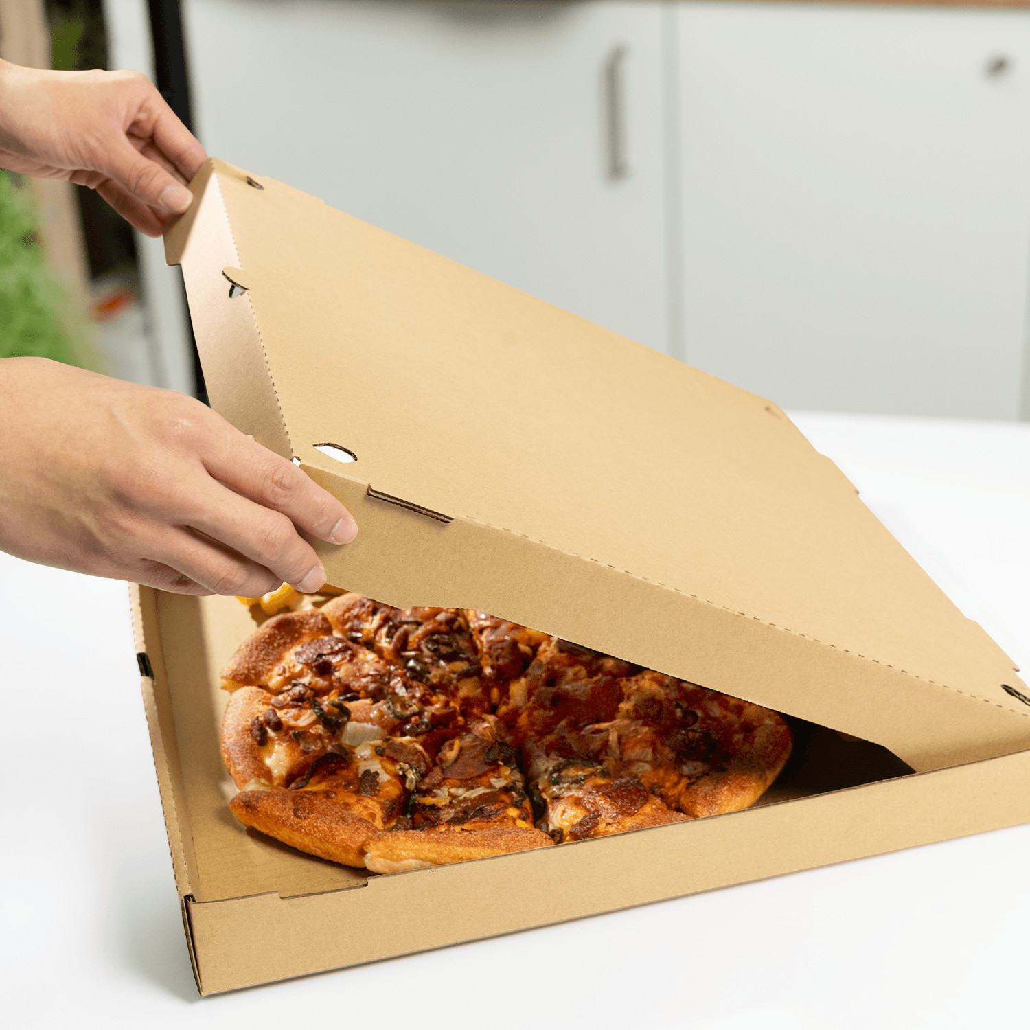 Karat Corrugated Pizza Box, 16»x16»x2», Kraft – 50 pcs, FP-PBF16K